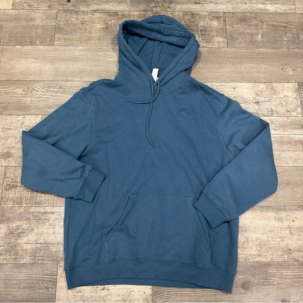 H&M No3 Essentials Light Blue Hoodie Large